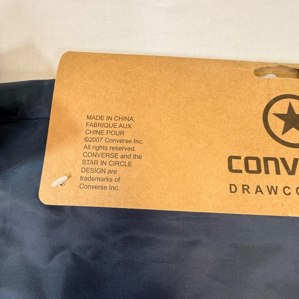 Converse‎ All Star Drawcord Bag Navy Blue Cinch Sack Gym Backpack New With Tags